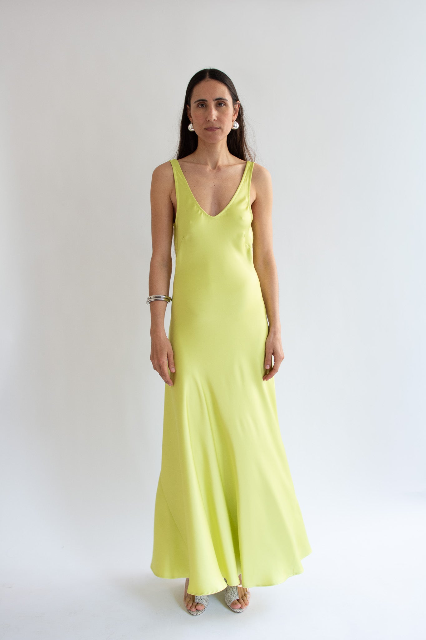 MR. LARKIN, Lee Slip Dress, Lime