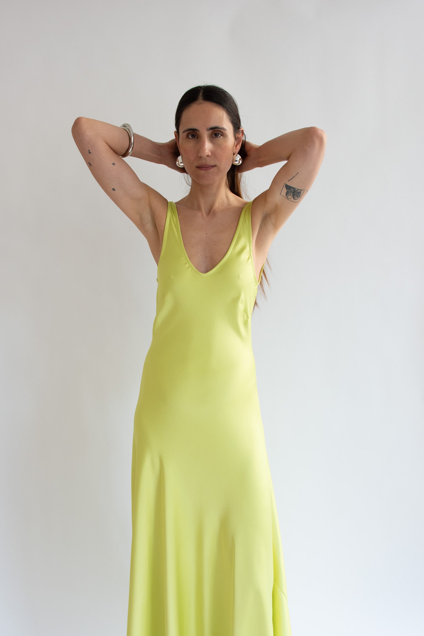 MR. LARKIN, Lee Slip Dress, Lime