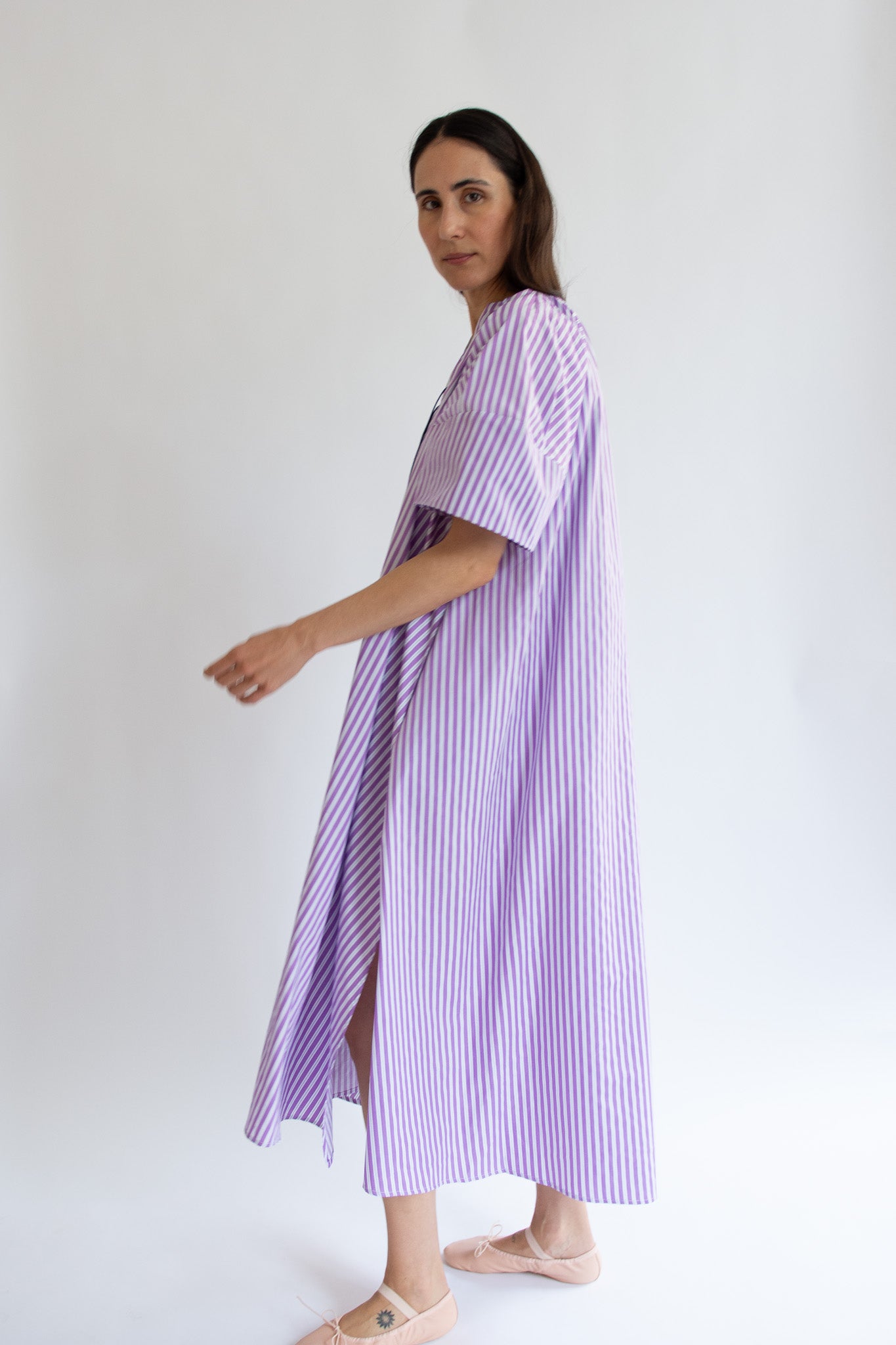 MR. LARKIN, Maya Dress, Purple/Grey