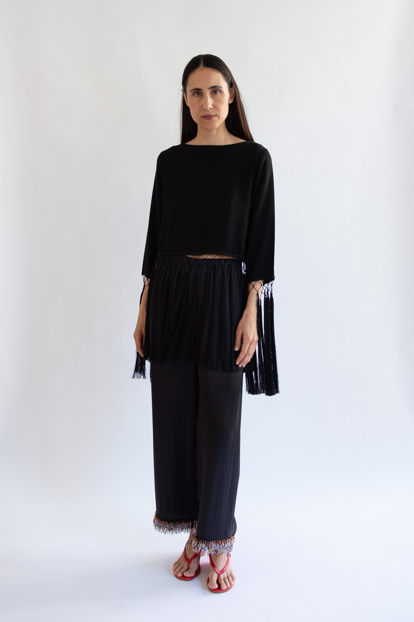 MR. LARKIN, Bella Bead Pants, Black