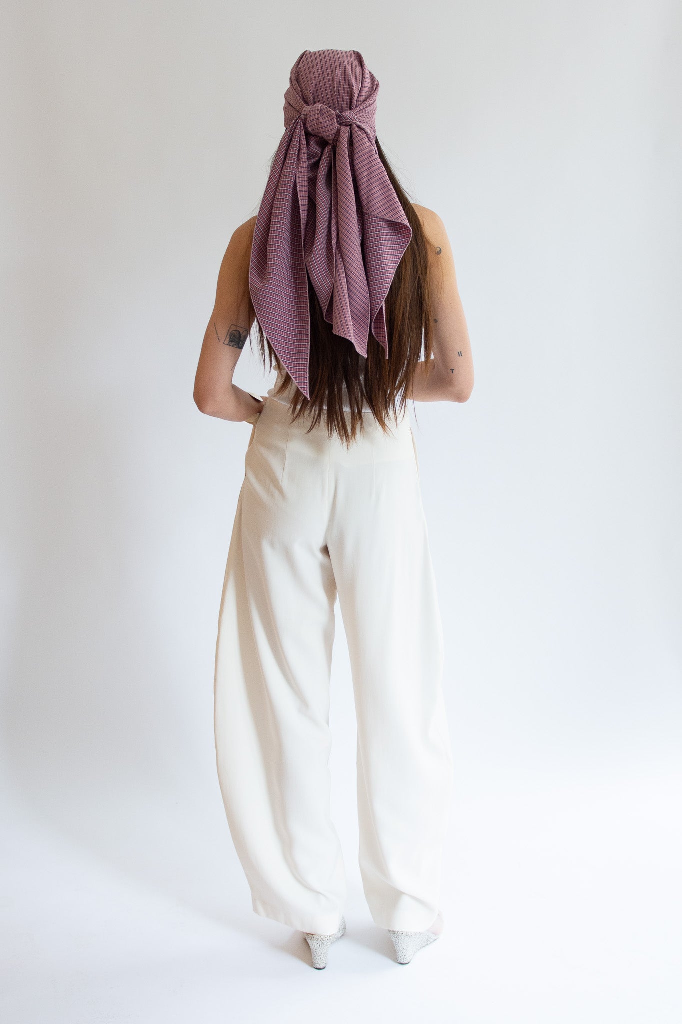 MR. LARKIN, Veda Scarf, Pink Plaid