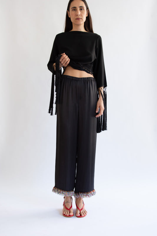 MR. LARKIN, Bella Bead Pants, Black