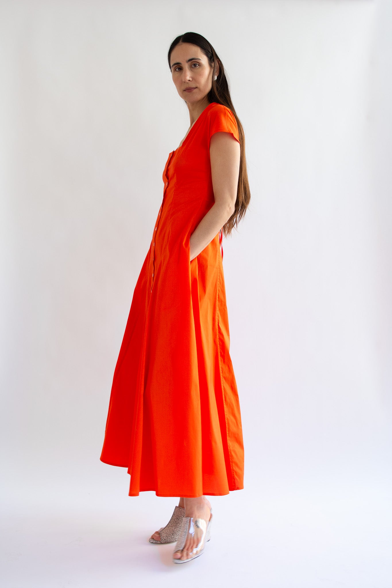 MR. LARKIN, Madison Dress, Poppy