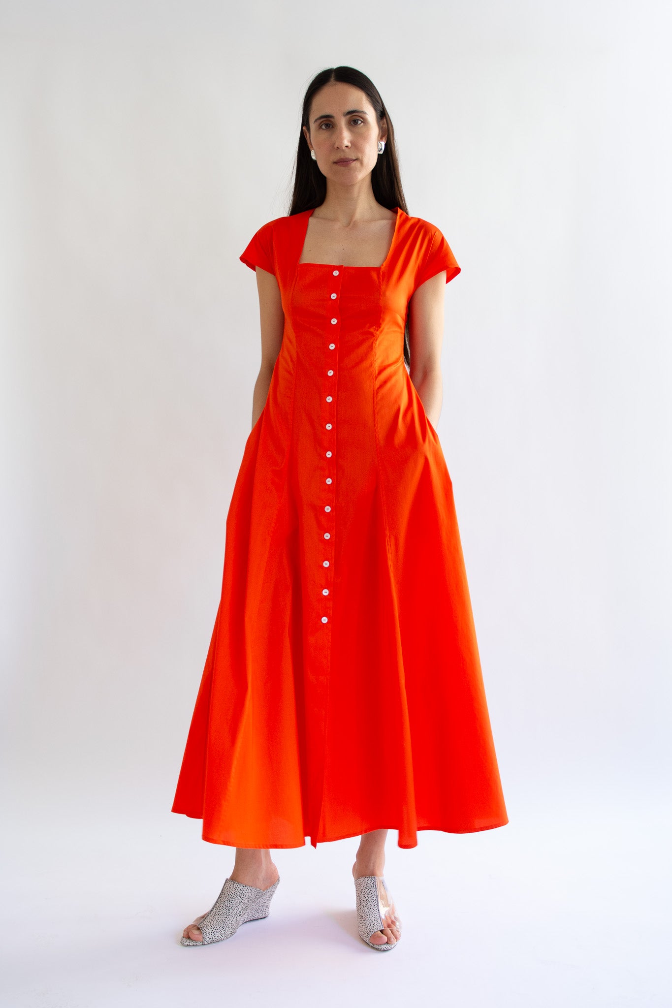 MR. LARKIN, Madison Dress, Poppy