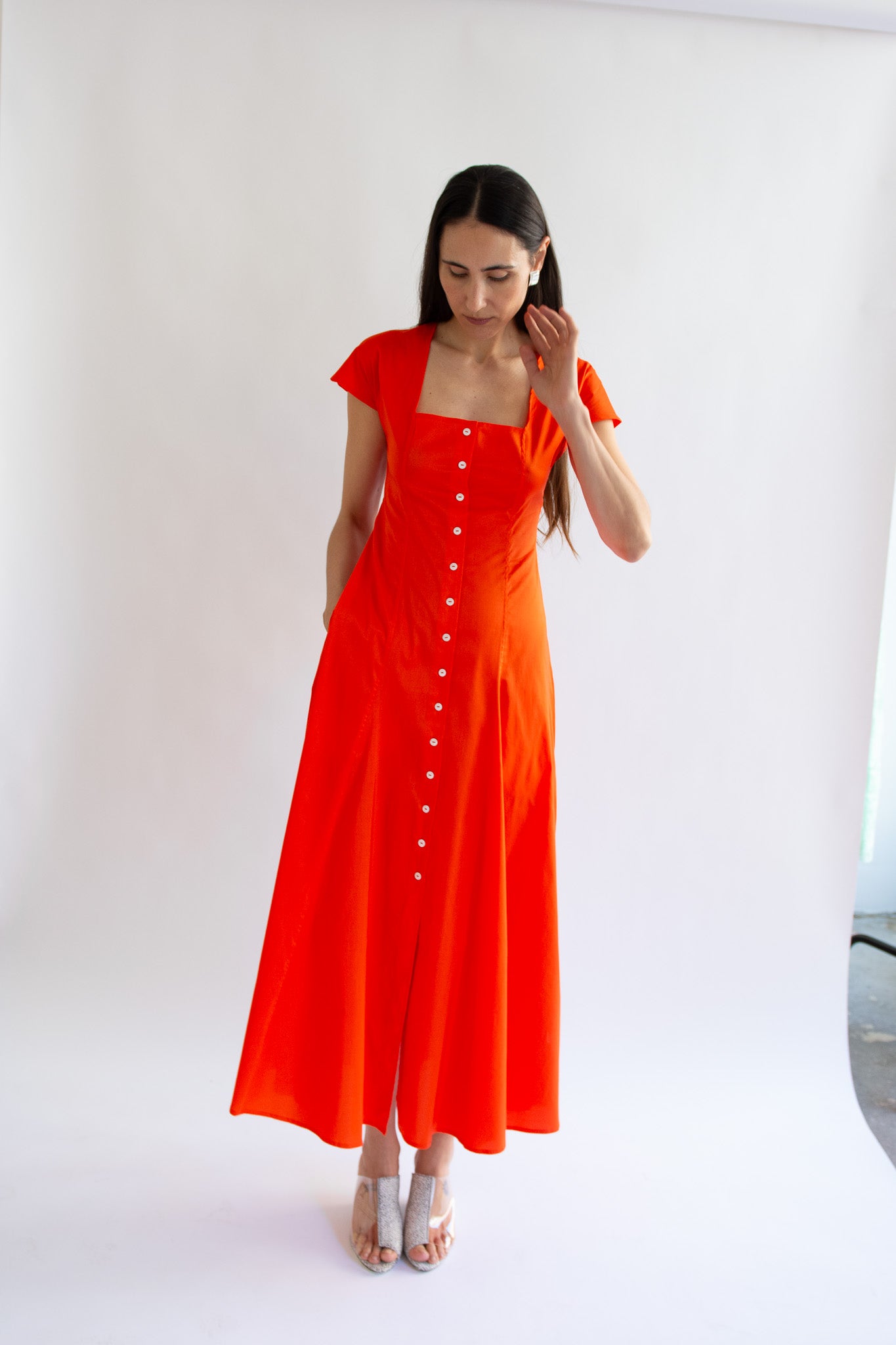 MR. LARKIN, Madison Dress, Poppy