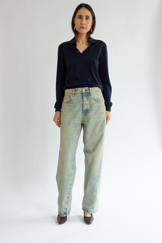 SUNFLOWER, Wide Twist Jean, Light Vintage Dust