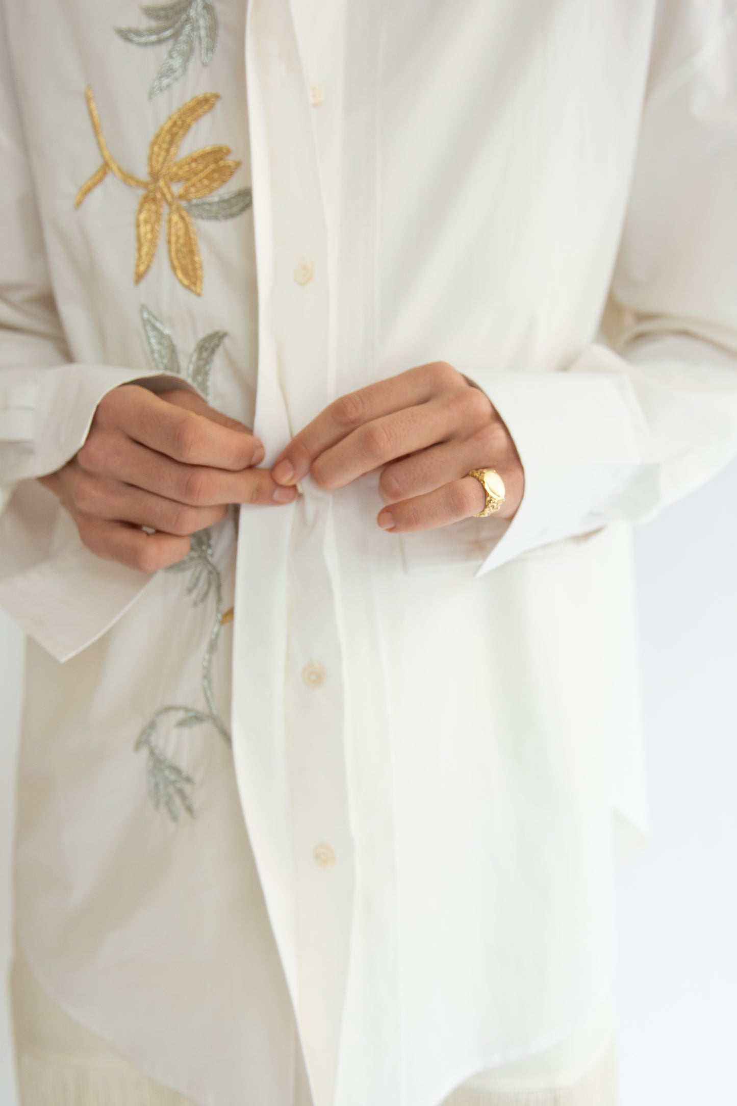 MR. LARKIN, King Mylar Shirt, Mylar Floral