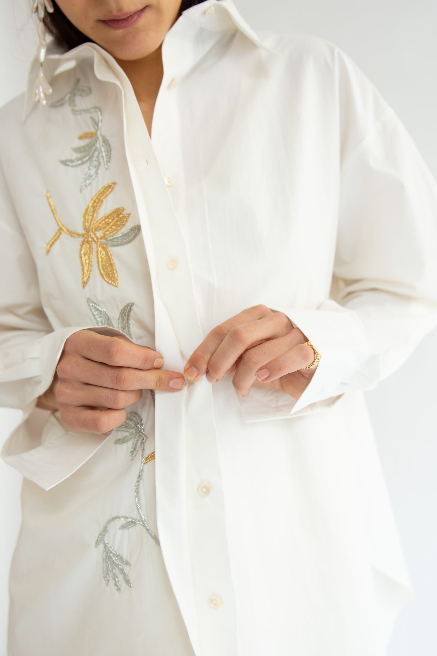 MR. LARKIN, King Mylar Shirt, Mylar Floral