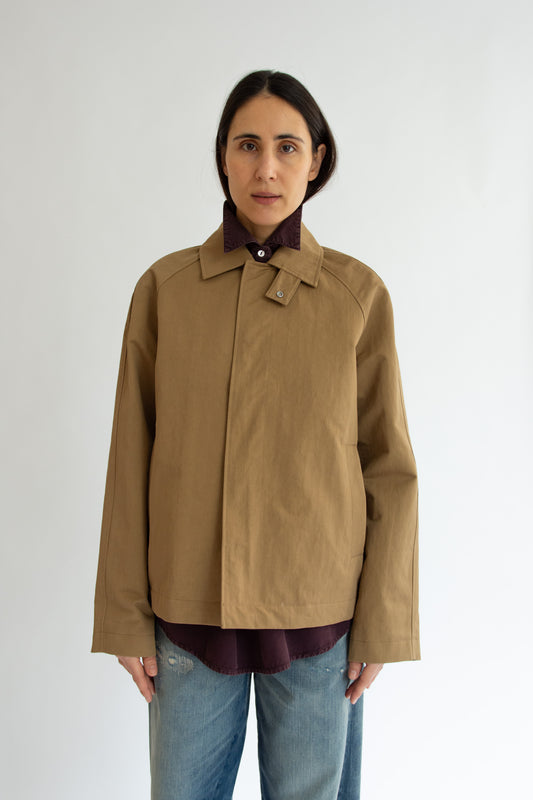 SUNFLOWER, Short Raglan Coat, Dark Sand