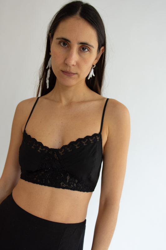 MR. LARKIN, Petite Bralette, Black