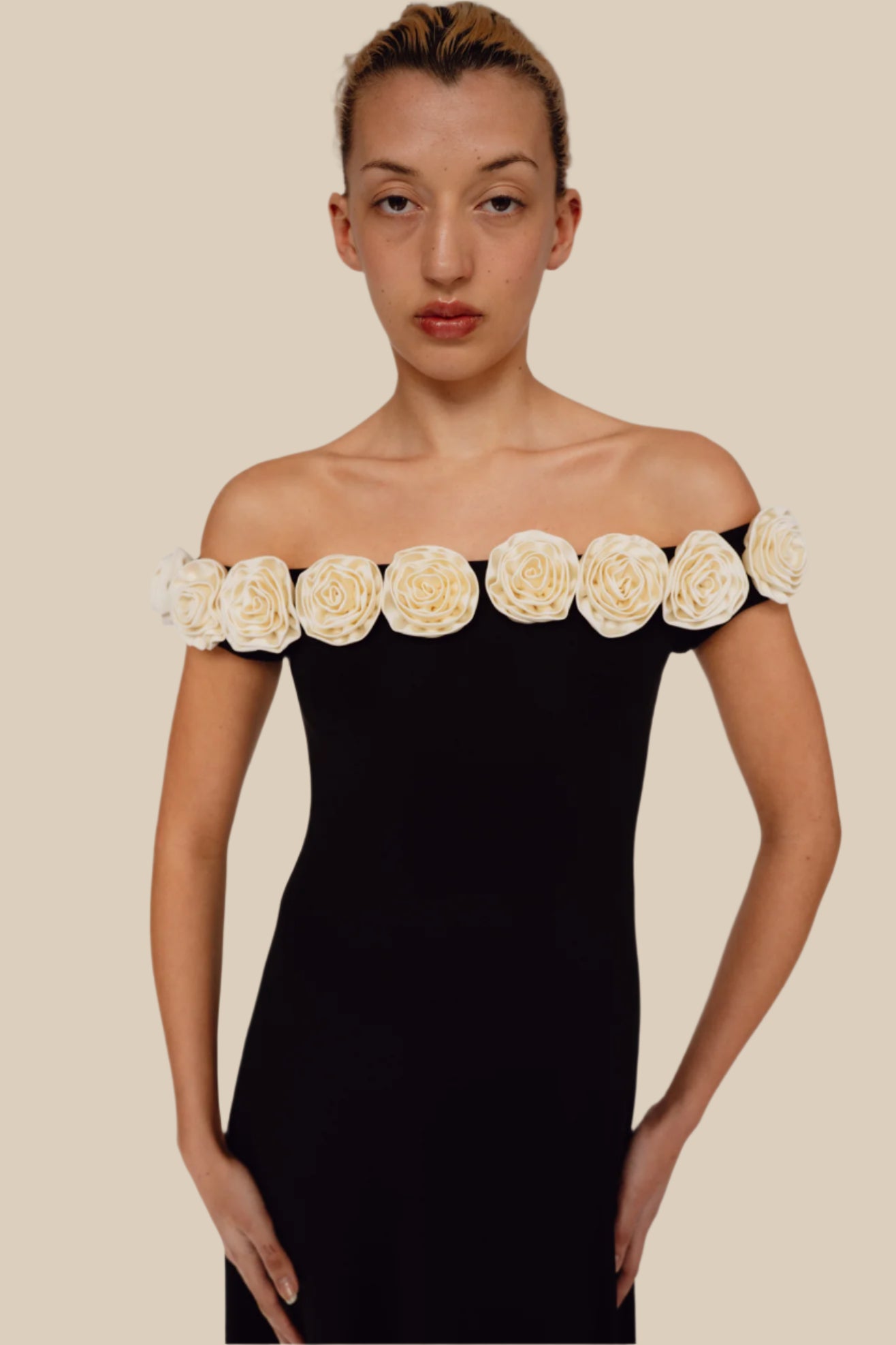 MR. LARKIN, Gabby Dress, Black/Ivory