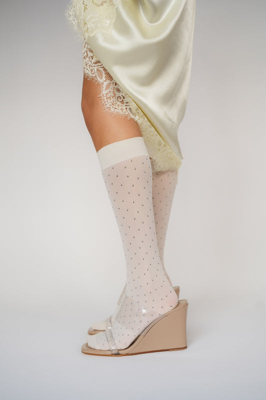 SWEDISH STOCKINGS, Eira Petite Dots Knee-Highs