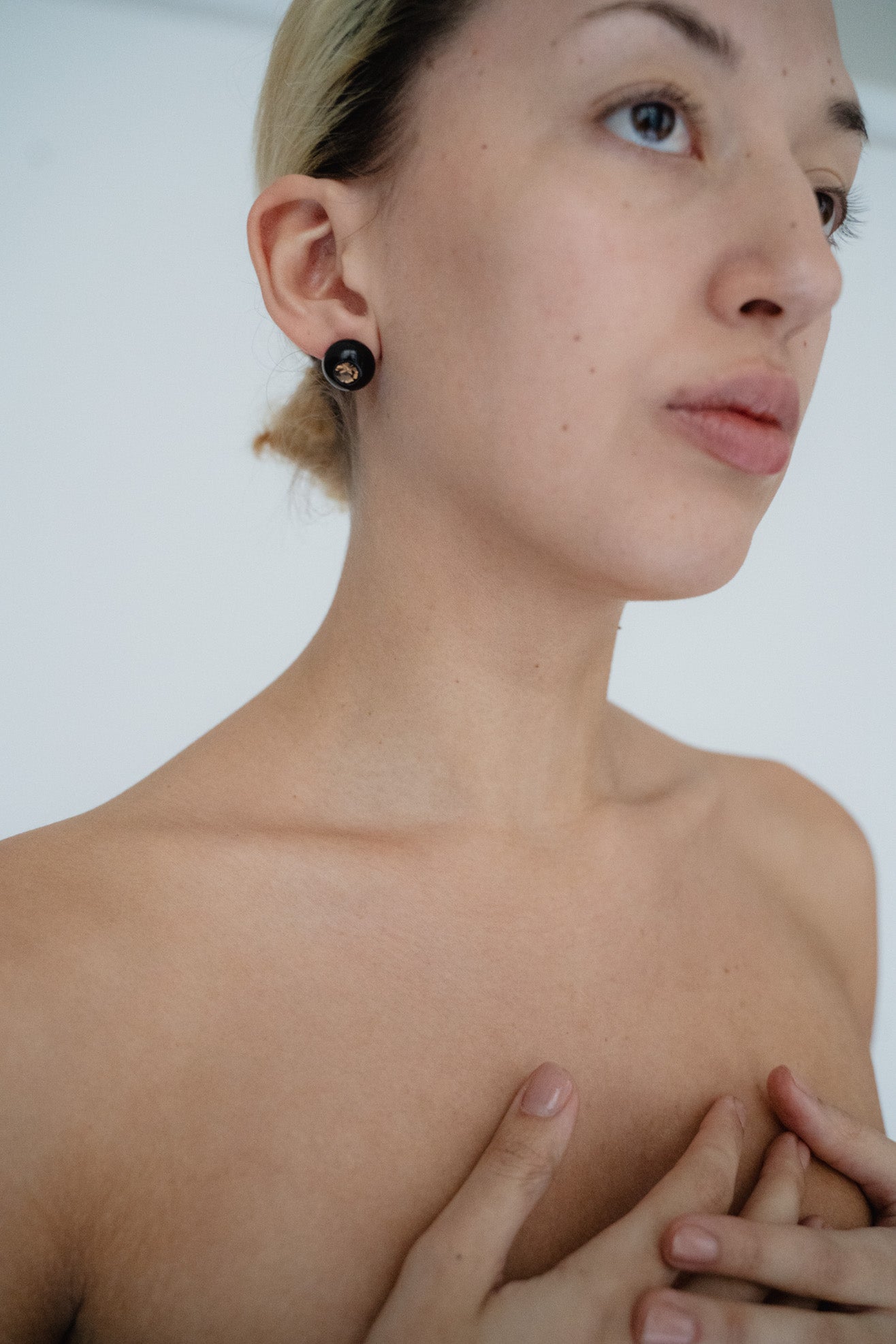 RACHEL COMEY, Studded Globe Earring, Black