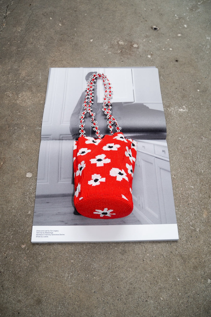 PURA UTZ, Beaded Flower Dream, Red