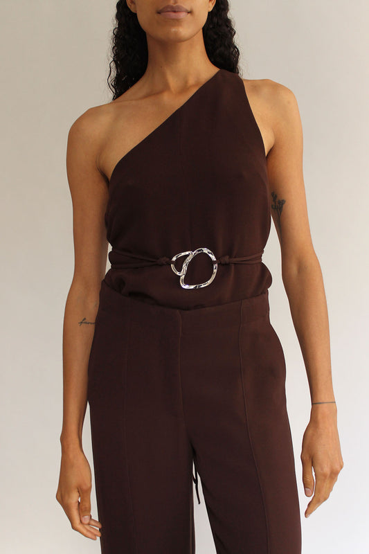 MR. LARKIN x TRINE TUXEN, Petal Belt, Espresso