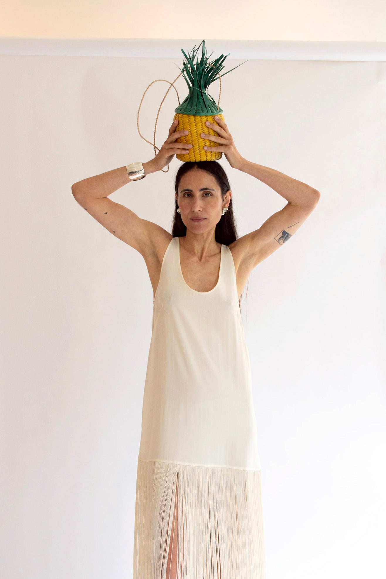 MR. LARKIN, Mercado Pineapple Bag, Yellow/Green