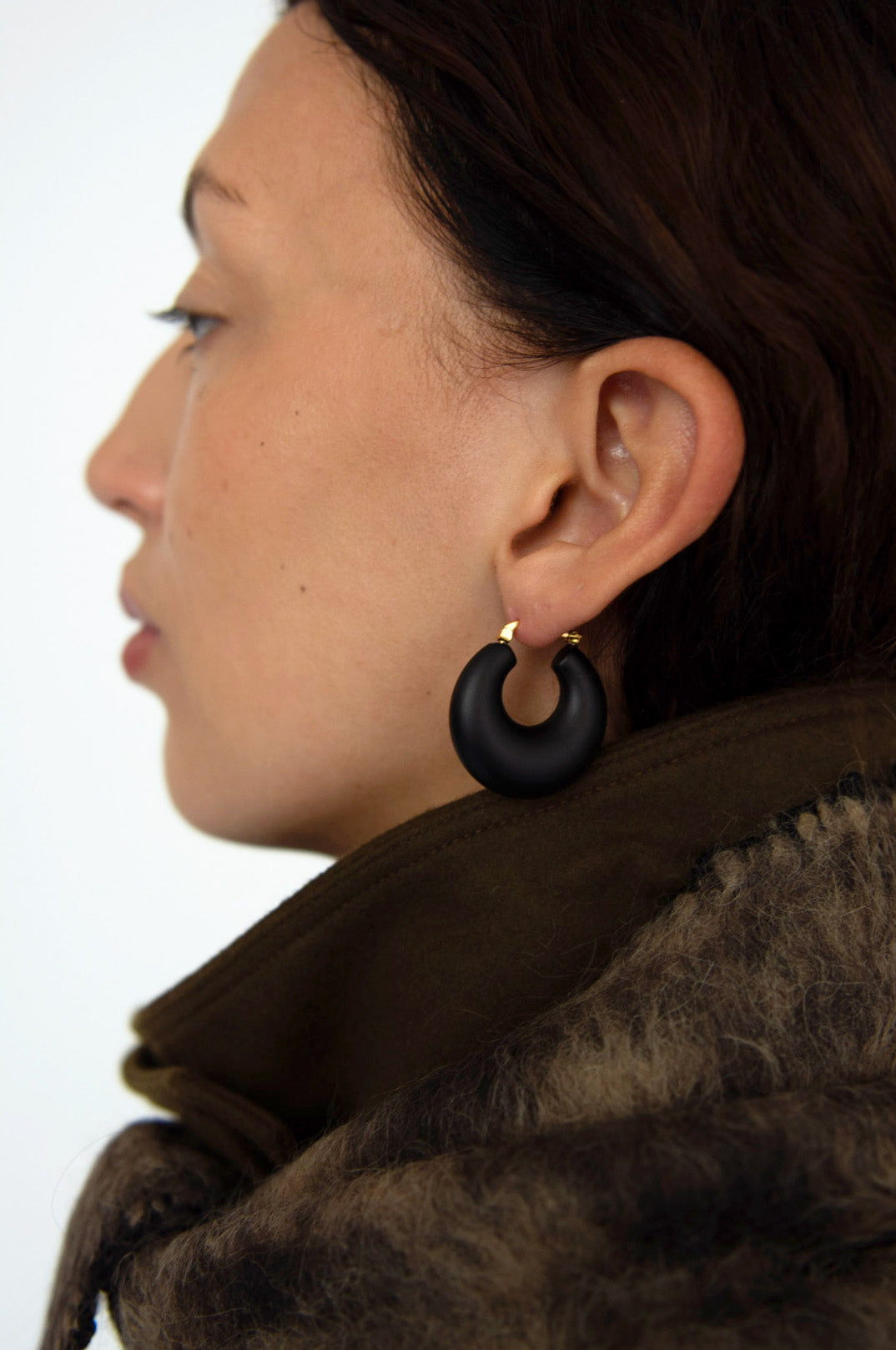 RACHEL COMEY, Grass Earrings, Black Matte