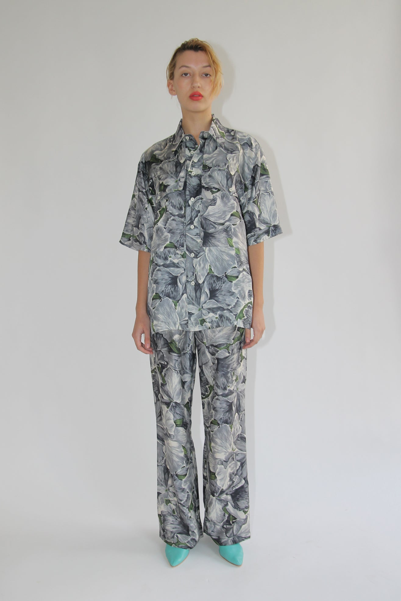 SUNFLOWER, Silk Pant AOP, Floral Print