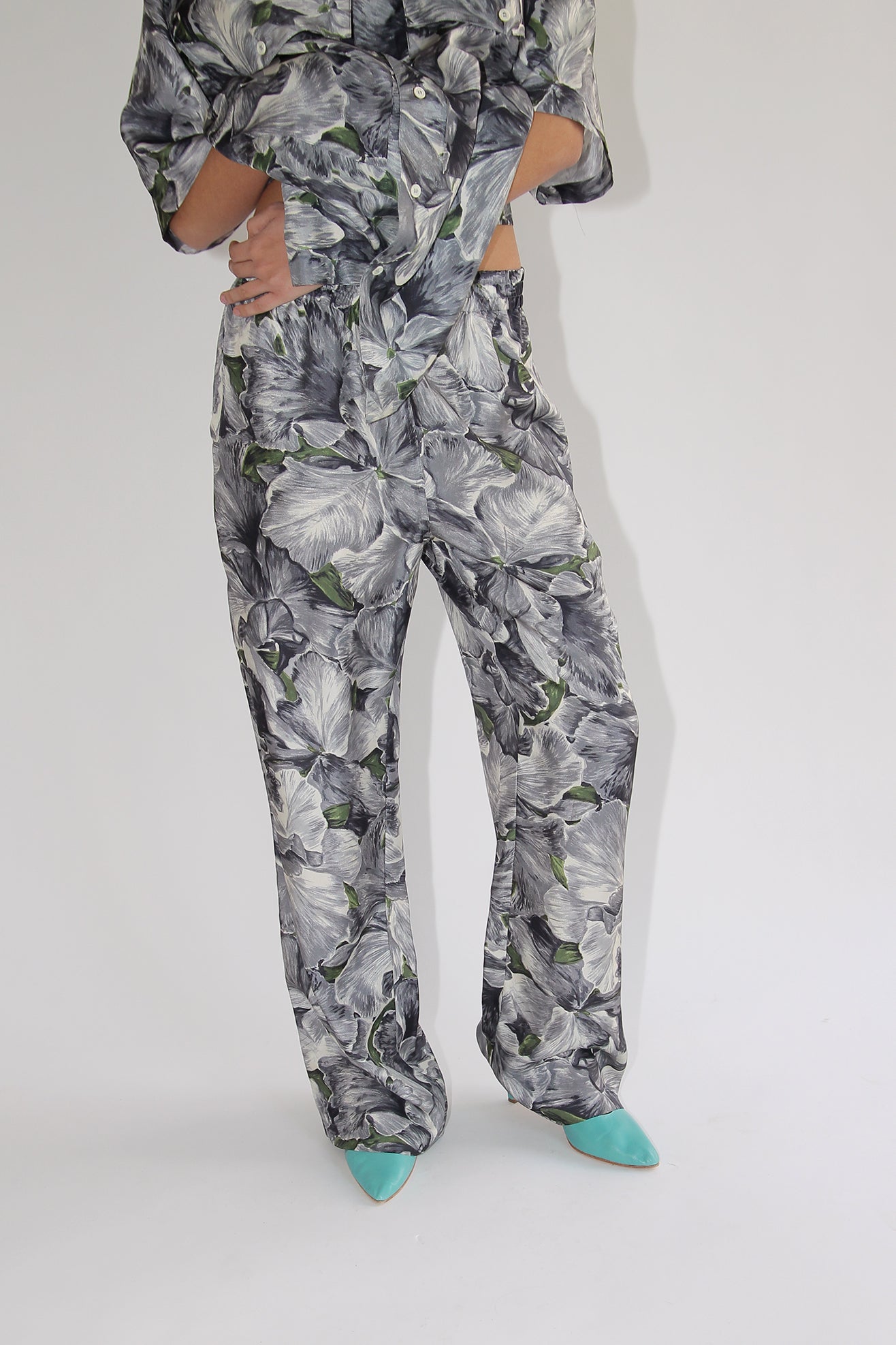 SUNFLOWER, Silk Pant AOP, Floral Print