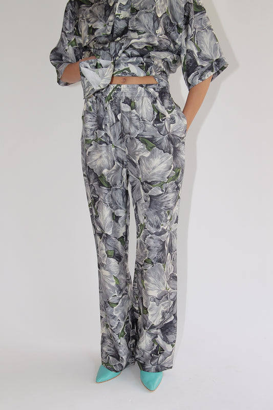 SUNFLOWER, Silk Pant AOP, Floral Print