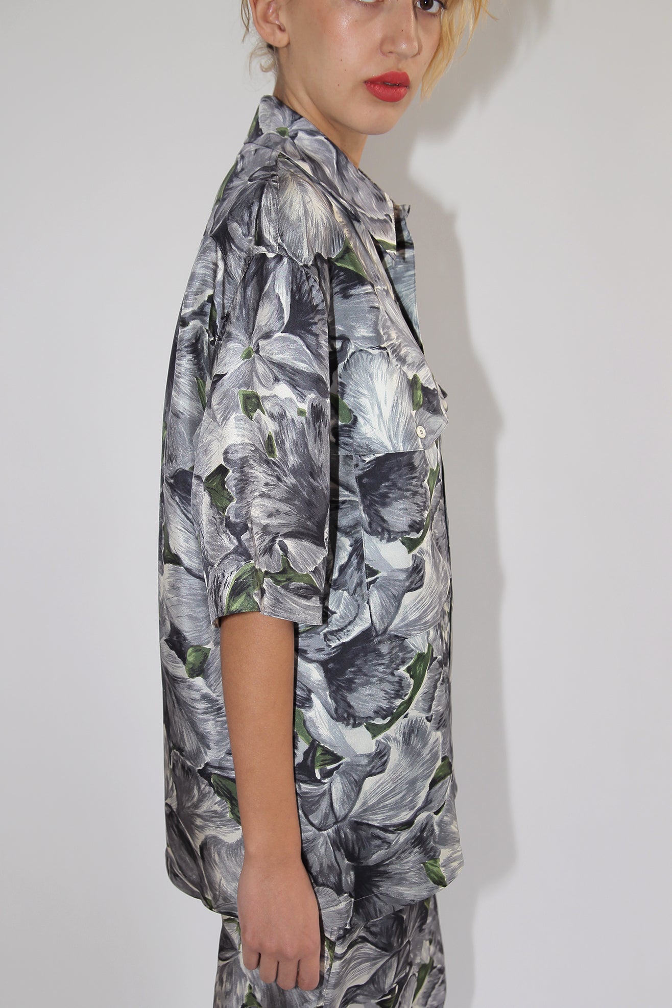 SUNFLOWER, Silk Shirt AOP, Floral Print