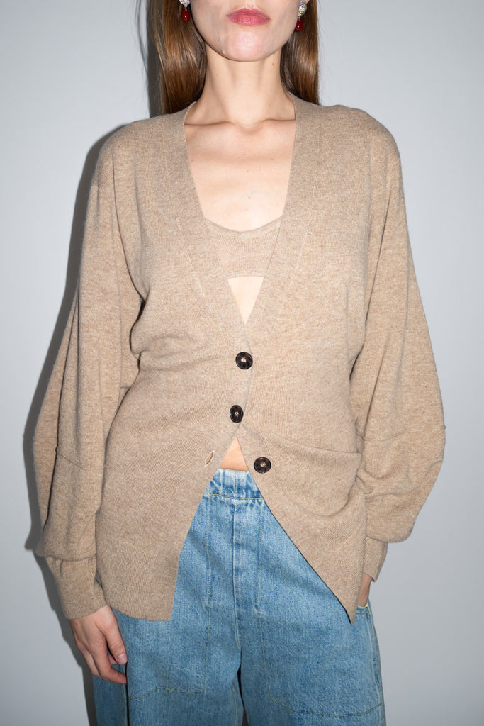 THE GARMENT, Como Sleeve Cardigan, Camel