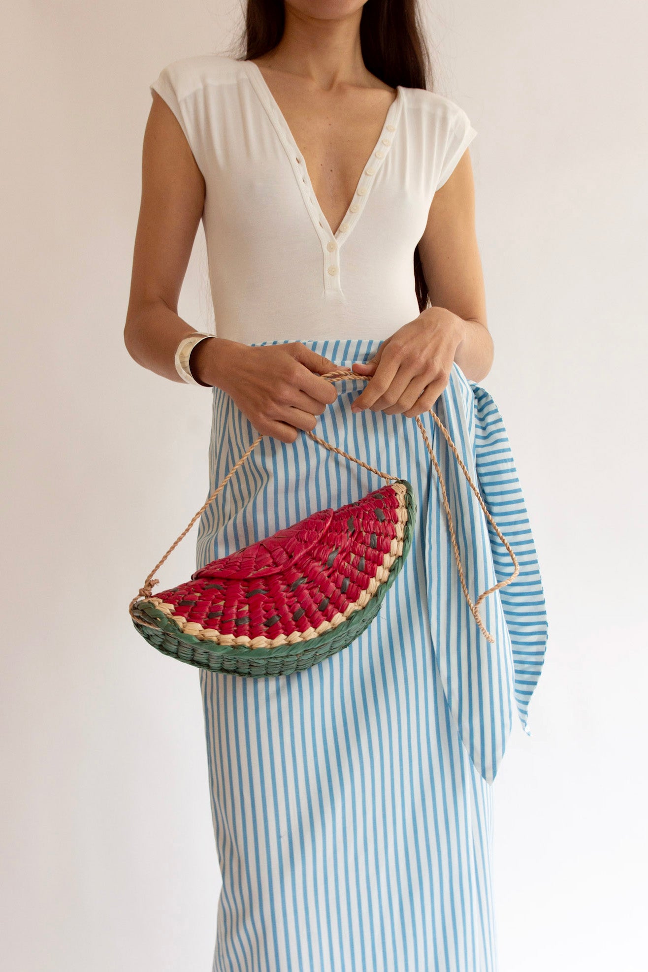 MR. LARKIN, Mercado Watermelon Bag, Red/Green