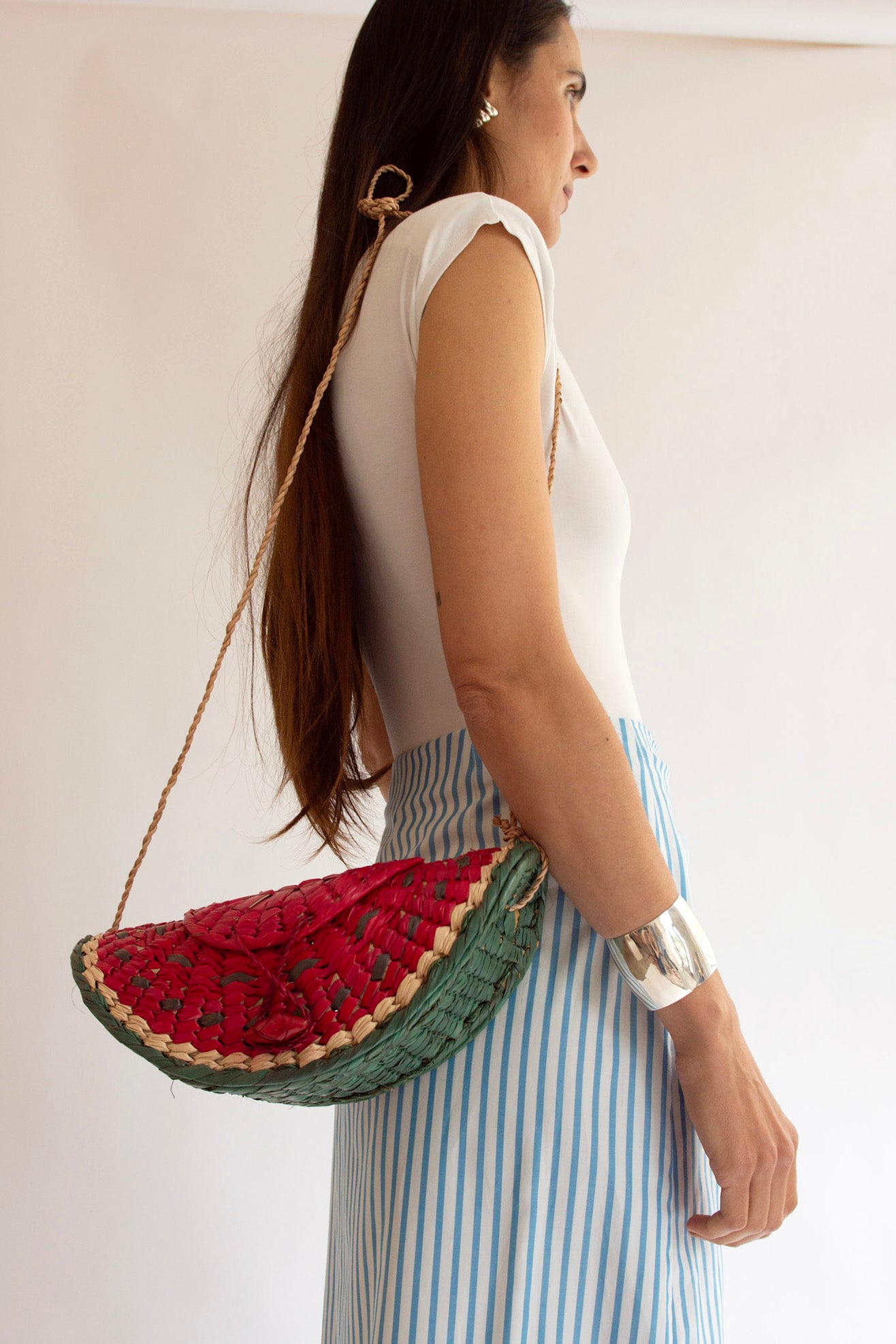 MR. LARKIN, Mercado Watermelon Bag, Red/Green