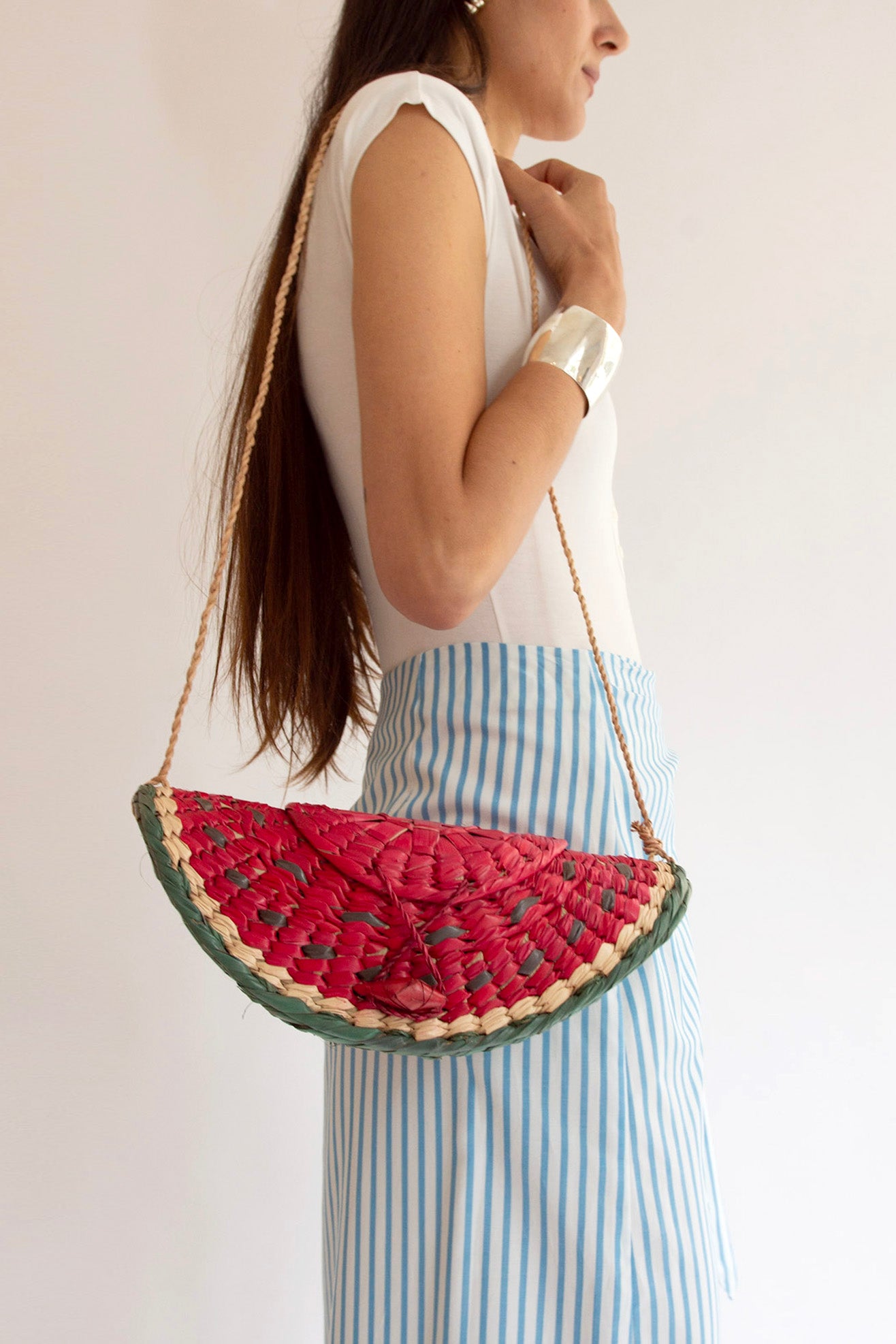 MR. LARKIN, Mercado Watermelon Bag, Red/Green