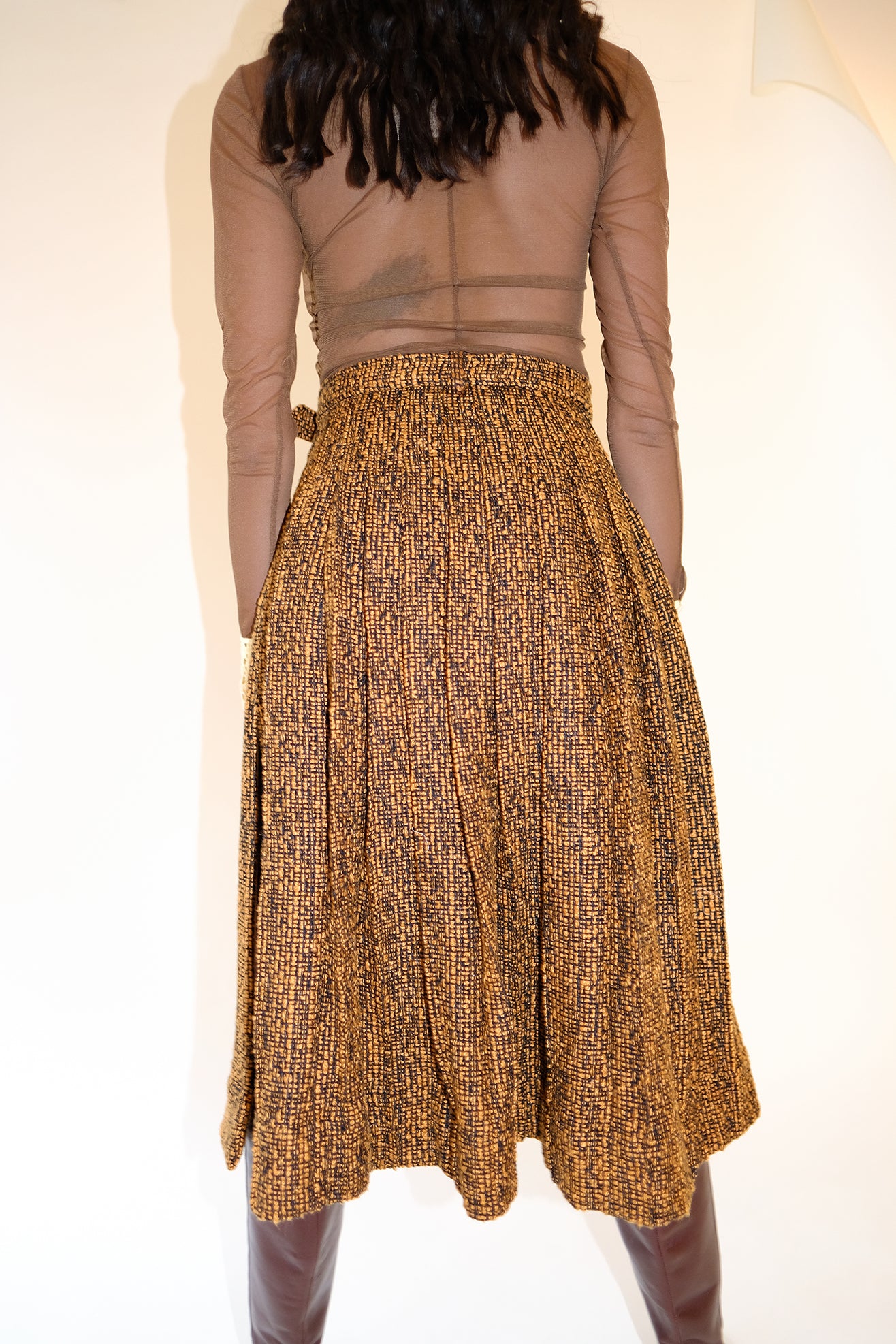 DIOTIMA, Uniform Skirt, Black-Gold, Back