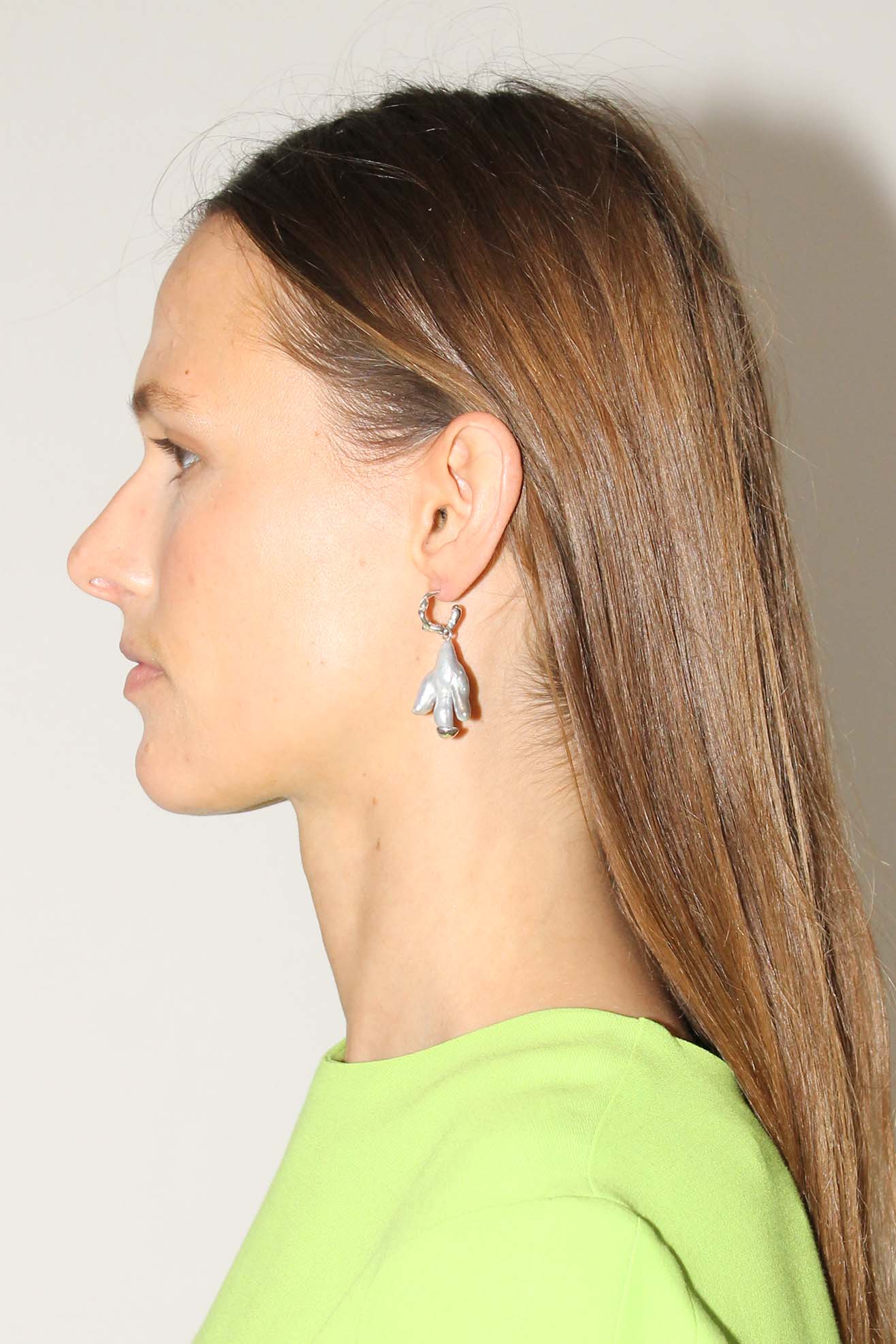 FARIS, Paw Drops Earrings, Silver/Citrine