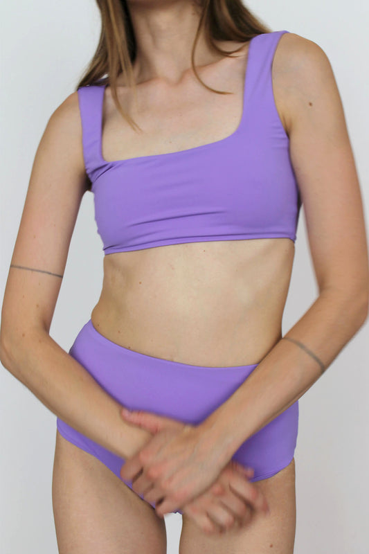 MARA HOFFMAN, Raina Bikini Top, Lilac, Front
