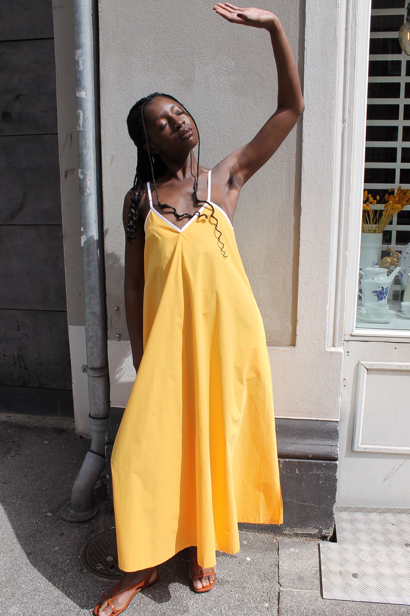 MR. LARKIN, Nova Dress, Tangerine