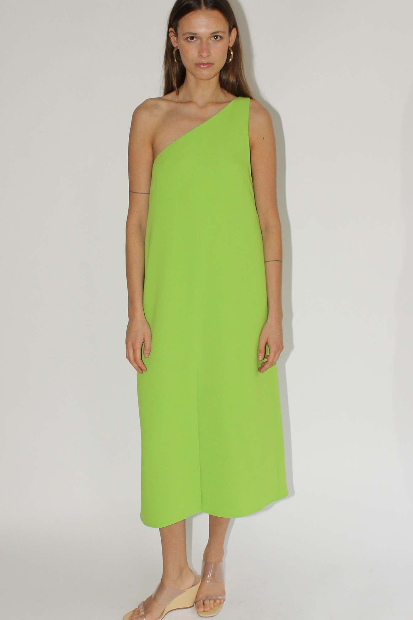 MR. LARKIN, Oda Dress, Lime
