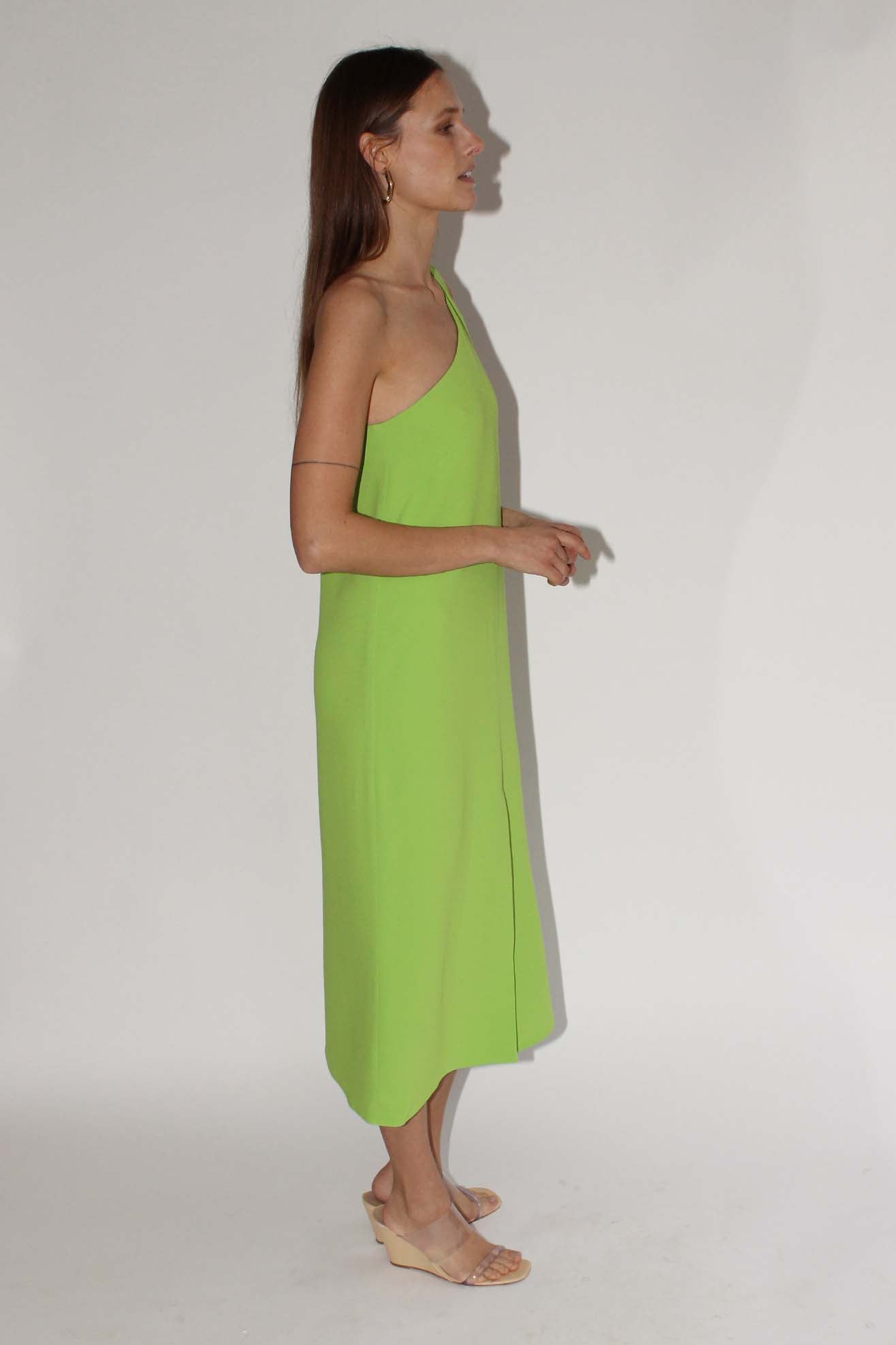MR. LARKIN, Oda Dress, Lime