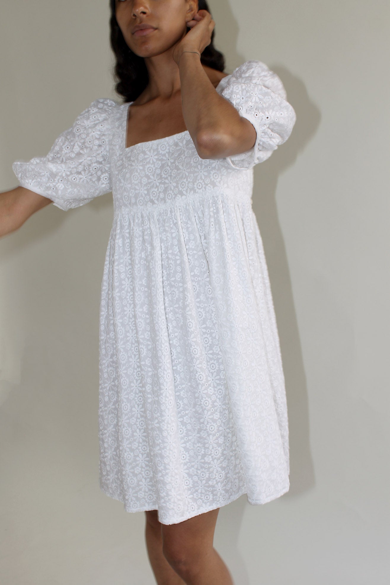 MR. LARKIN, Olivia Dress, Floral Eyelet