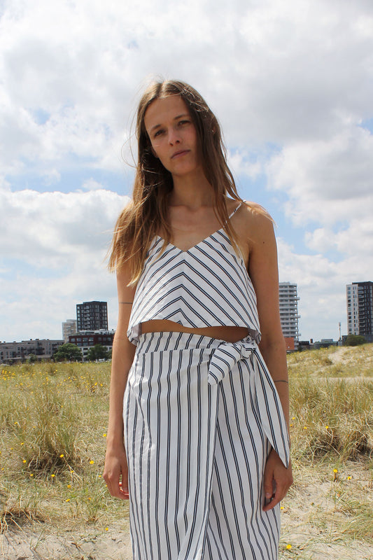 MR LARKIN, Quinn Top, Deco Stripe
