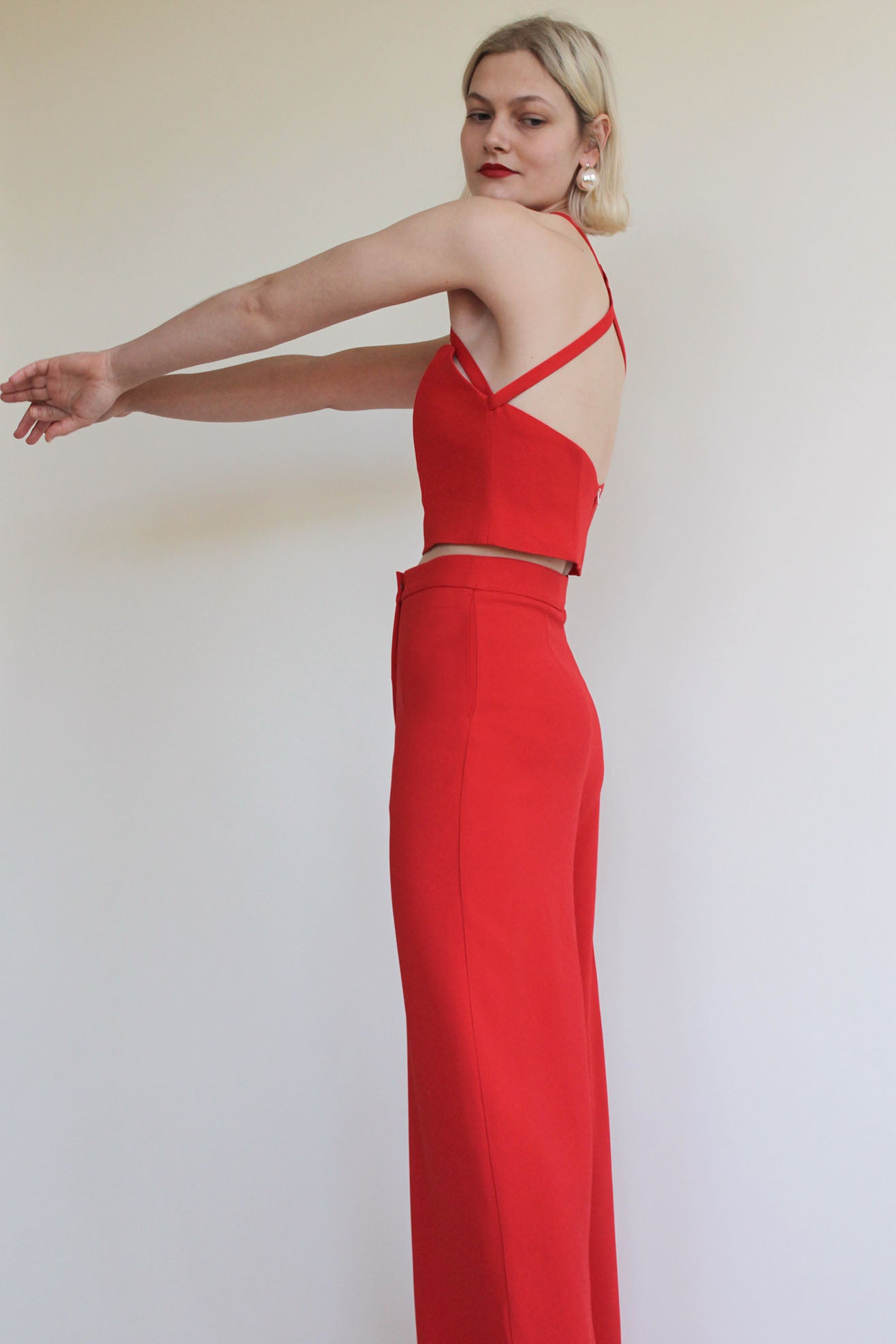 MR. LARKIN, Roxy Corset-Lipstick Red