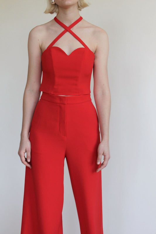 MR. LARKIN, Roxy Corset-Lipstick Red