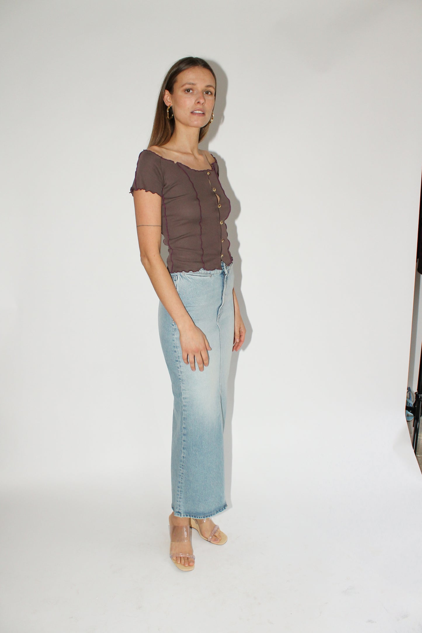 SUNFLOWER, Sara Skirt, Stone Wash Denim (Mr. Larkin Exclusive)