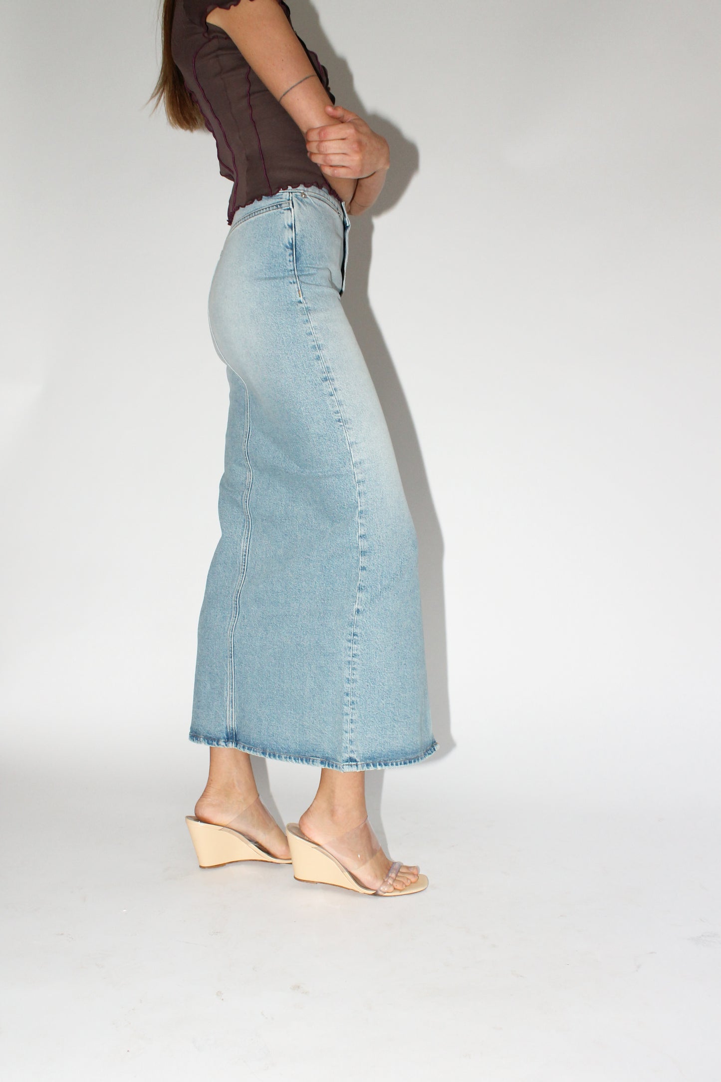 SUNFLOWER, Sara Skirt, Stone Wash Denim (Mr. Larkin Exclusive)